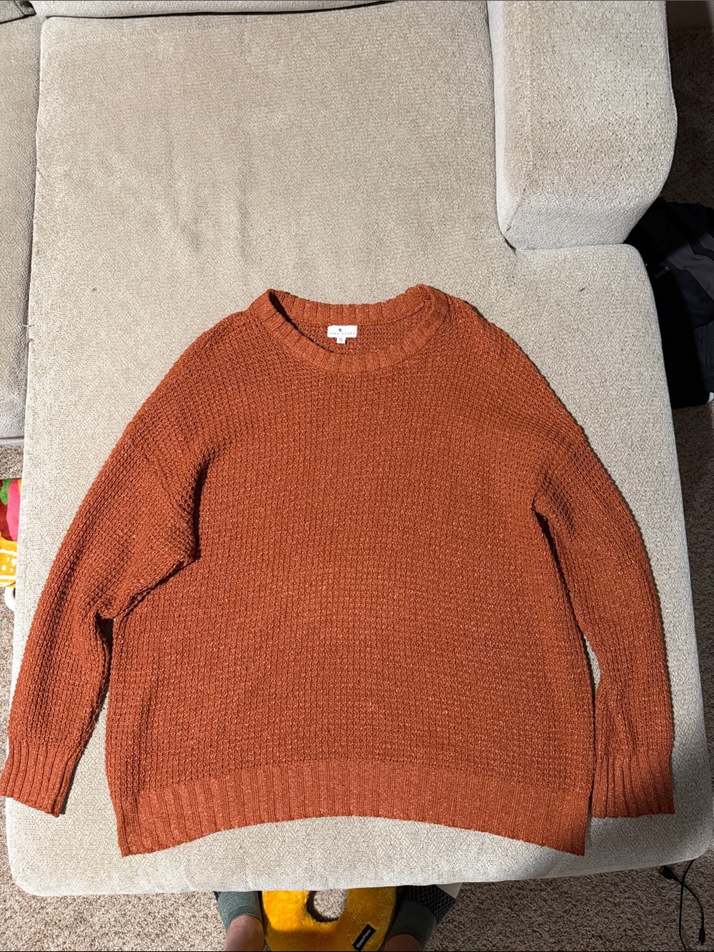 True Craft Burnt Orange Crewneck Sweater